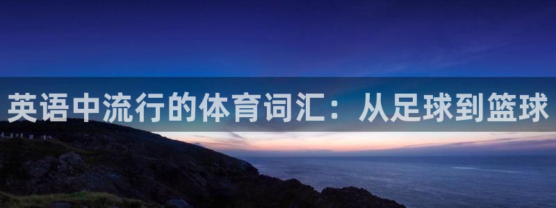 利记官网下载平台是正规平台吗：英语中流行的体育词汇：