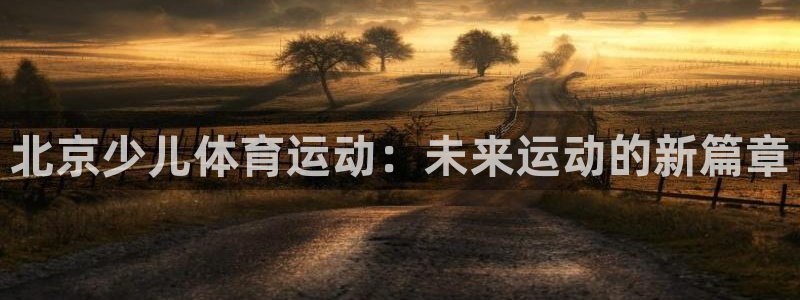 利记官网下载平台注册流程视频：北京少儿体育运动：未来